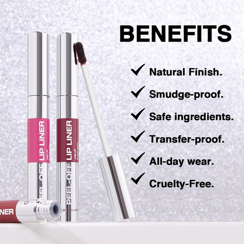 FeiCuiYun Peel Off Matte Liquid Lip Gloss Stain-Lip Liner, Pink Tattoo Peel Off Lip Stain, Long Lasting & Waterproof Lipstick Tattoo, Transfer-Proof Lip Gloss for All Skin Types, 01#Pink