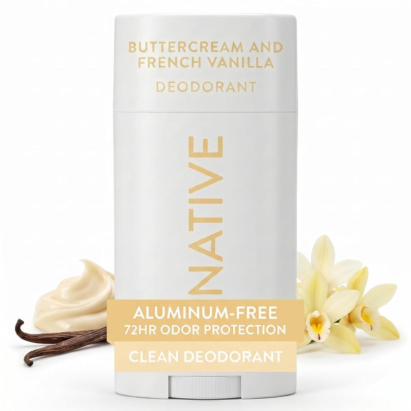 Native Deodorant - Aluminum-Free Odor Control for Women & Men | Buttercream & French Vanilla 2.65oz
