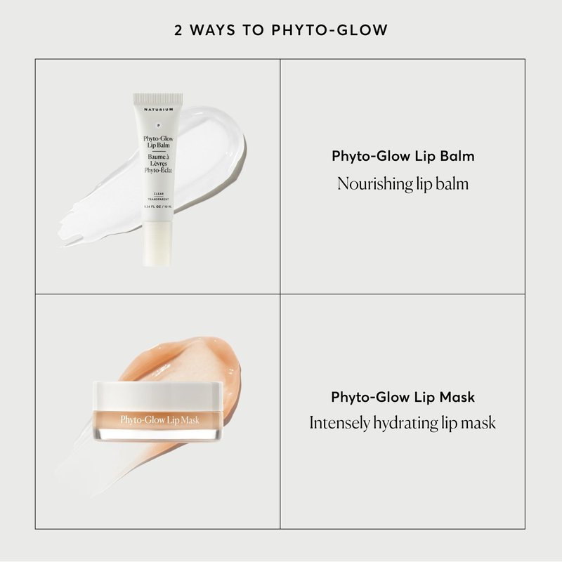 Naturium Phyto-Glow Lip Balm, Hydrating Lip Care with a Glossy Finish, 0.34 oz Clear
