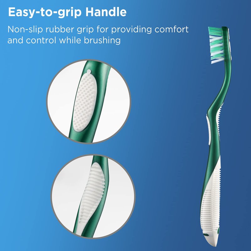Fremouth Extra Firm Toothbrushes for Adults, Extra Hard Bristles, 6 Count