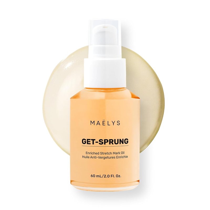MAËLYS GET-SPRUNG Stretch Mark Body Oil - Nourishing Formula with Bisabolol & Sweet White Lupine - 2 Fl Oz