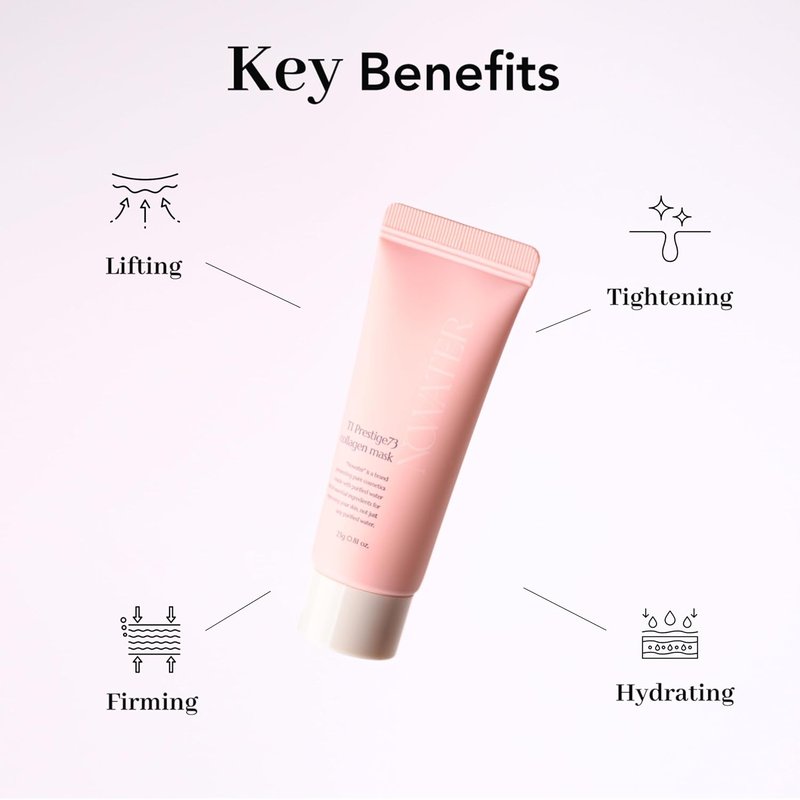 Collagen Peel Off Mask - Korean Hydrolyzed Collagen & Peptides | Travel Size 0.81 oz for Glass Skin