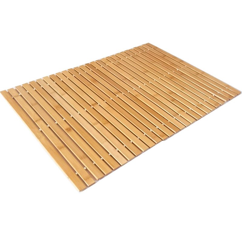HJJKKH Bath Mat Rayon Derived from Bamboo, Foldable Floor Shower Bath Mat for Bathroom, Bathtub, Shower, Sauna, Hot Tub