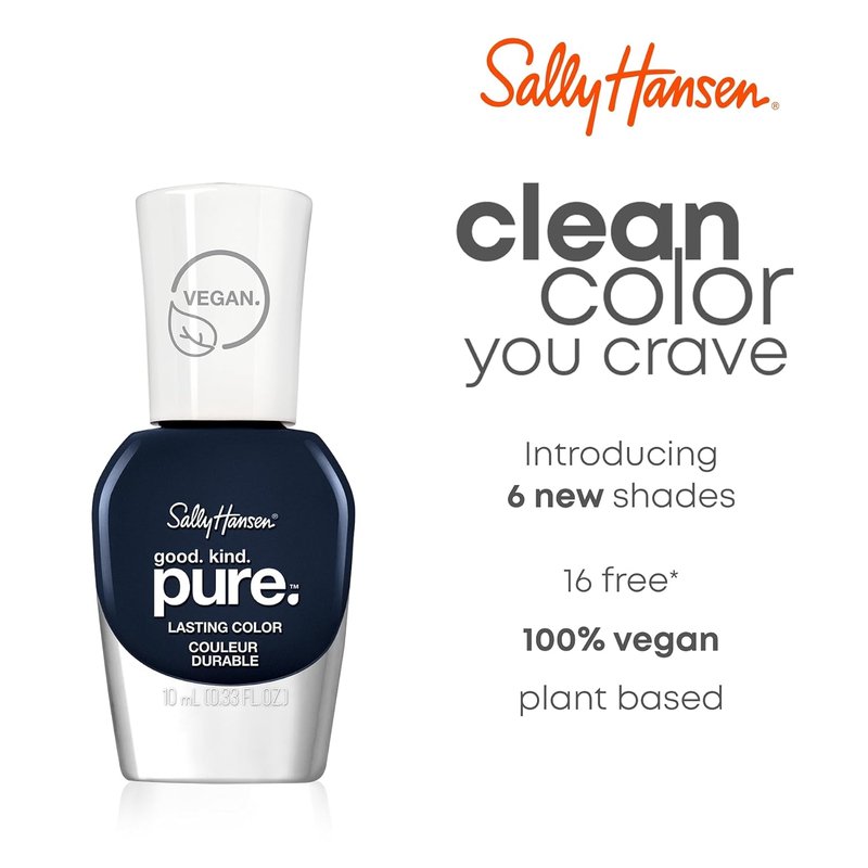 Sally Hansen Nail Treatment - Good. Kind. Pure No Chip® Acrylic Top Coat | Long-Lasting, Plant-Based Vegan Formula, 16-Free