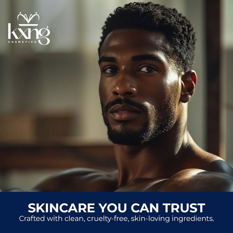 KXNG Cosmetics Organic Shea Body Butter Cream – 4oz | Mens Body Butter for Black Men & Women with Shea, Cocoa, Mango & Coconut Oil | Deep Hydrating Cream for Dry Skin, Hands & Feet
