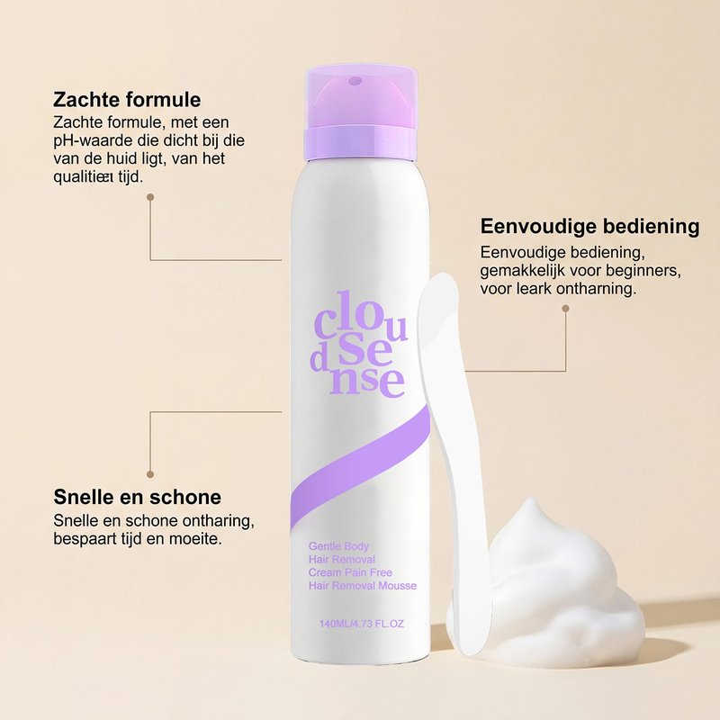 3-in-1 Hair Removal Spray Cream with Scraper Smooth Hair Removal Spray, Gentle Fast-Acting Formula, For Body & Legs, Suitable For Sensitive Skin, Women & Men (1, 1)