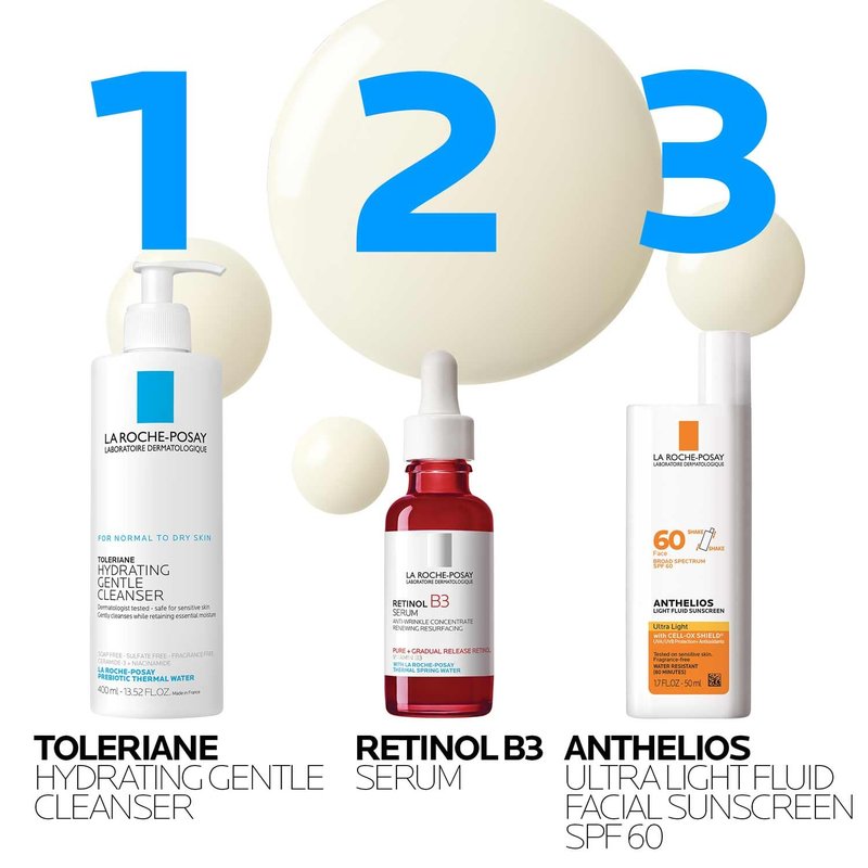 La Roche-Posay Pure Retinol Face Serum - Anti-Aging with Niacinamide & Hyaluronic Acid | 1.0 fl oz for Sensitive Skin