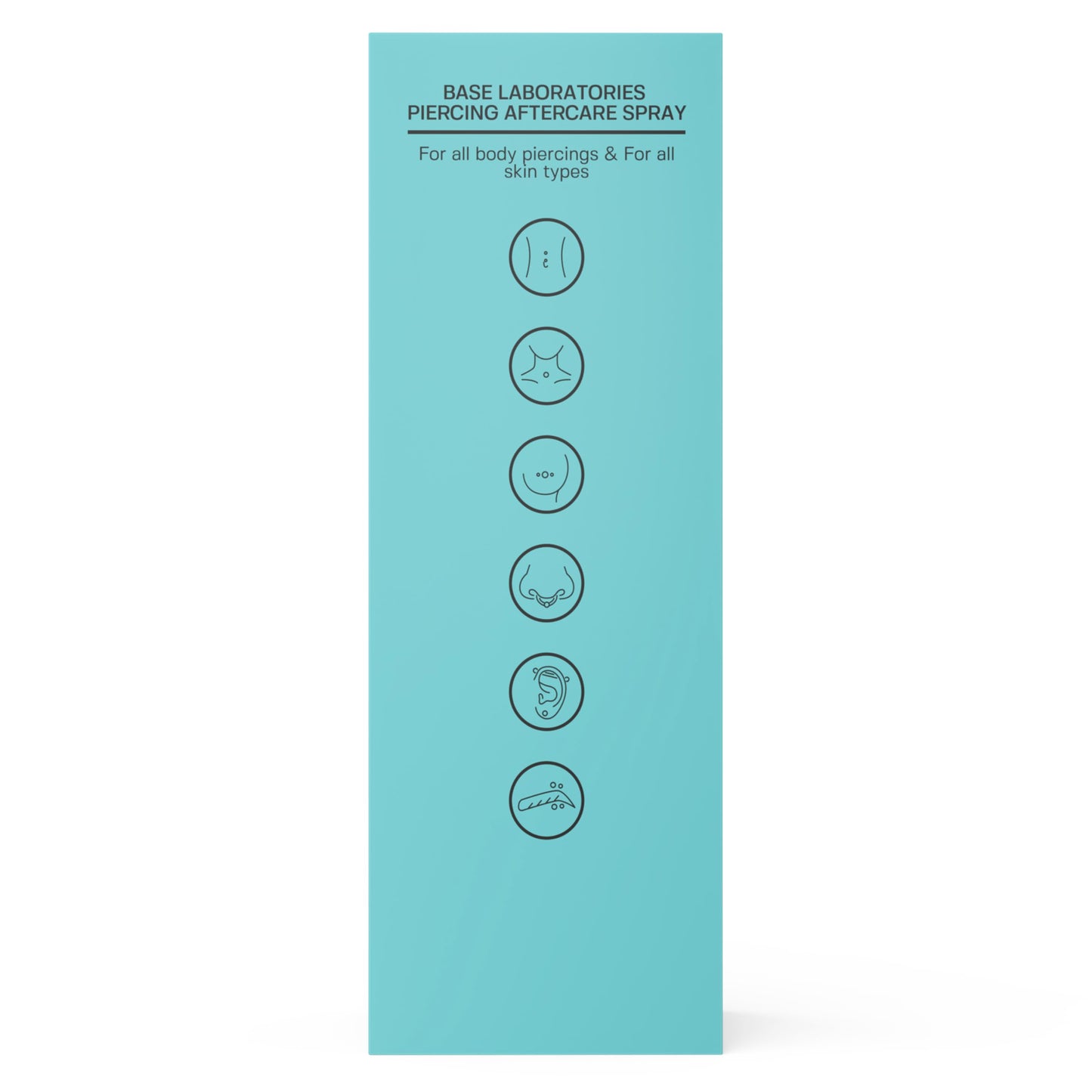 BASE LABORATORIES Piercing Aftercare Spray 4oz | Saline Spray for Piercings | Ear Piercing Cleaner Spray | Saline Solution for Piercings | Piercing & Keloid Bump Removal for Ears, Belly & Nose | 3PK
