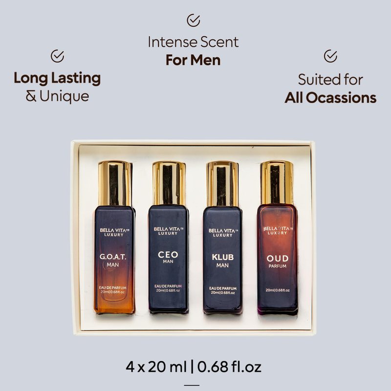 **Luxury Men's Gift Set - G.O.A.T. Man Perfume with Bergamot, Lavender & Patchouli | Long-Lasting Cologne**