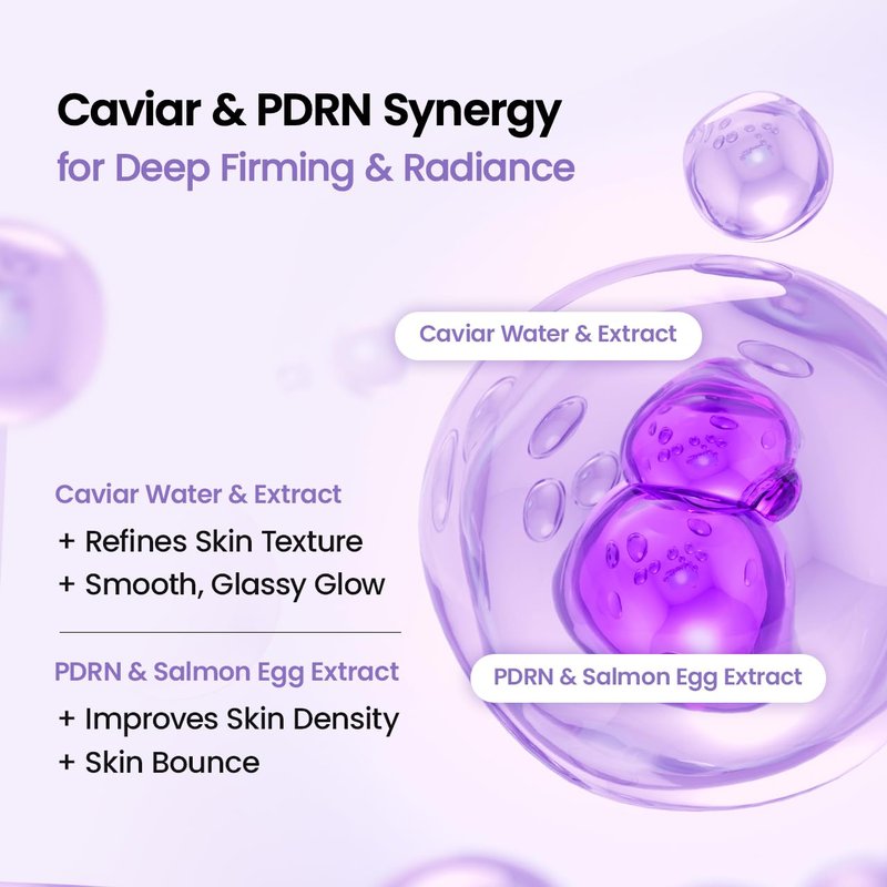 Rejuvenating Caviar PDRN Deep Mask - Overnight Hydrogel Face Mask for Skin Firming & Radiance | 1.19oz (34g) x 4 Pack