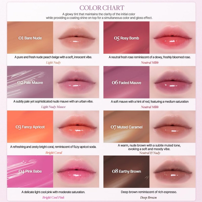 Glowy Tint Lip Stain - Long-Lasting High Shine Gloss in Teddy Mocha | Glass-Like Finish
