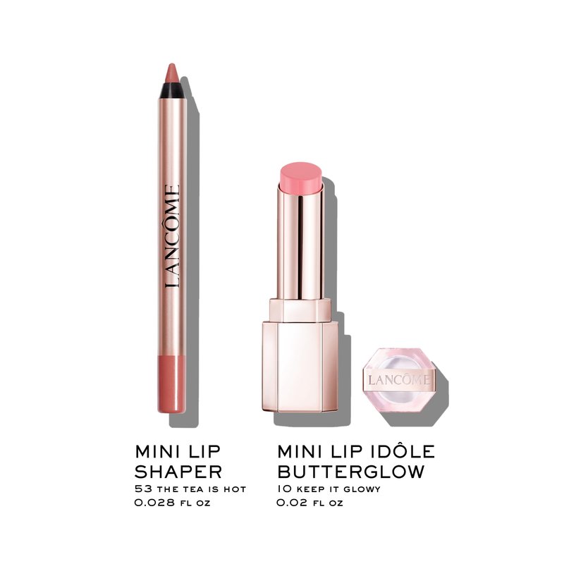 Lancôme Lip Idôle Duo Gift Set,Tinted Lip Balm & Long Lasting Waterproof Liner, Buildable Color & Moisture, Creamy Matte Pencil Shapes & Contours, Formulated with Shea Butter, Jojoba Oil & Ceramides