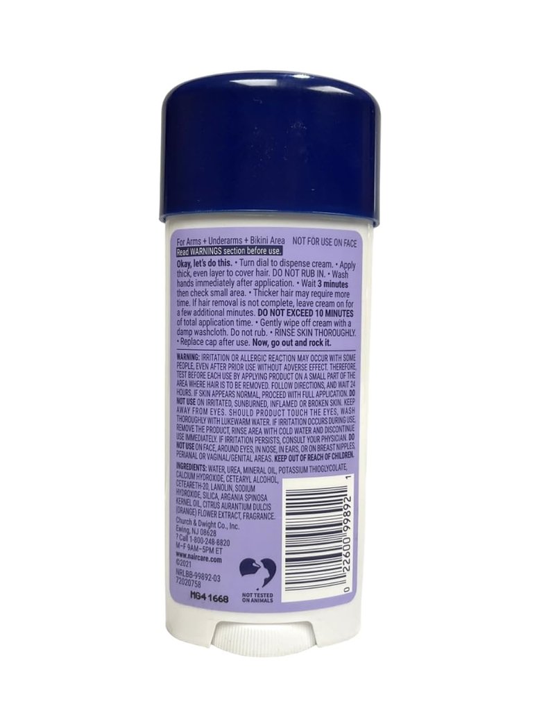 Nair Hair Remover Glides Away Max, Moroccan Argan Oil, for Bikini, Arms & Underarms, 3.3 Oz. by Nair