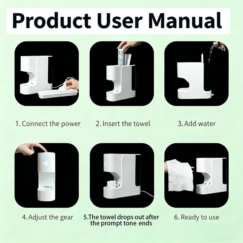 Hot Face Towel Dispenser,5-Second Rapid Heater Machine, Automatic Towel Warmer Hot Towel Dispenser 55°C Constant Temperature, for Spa Bathroom & Home Towel Warmers Bathroom (5)