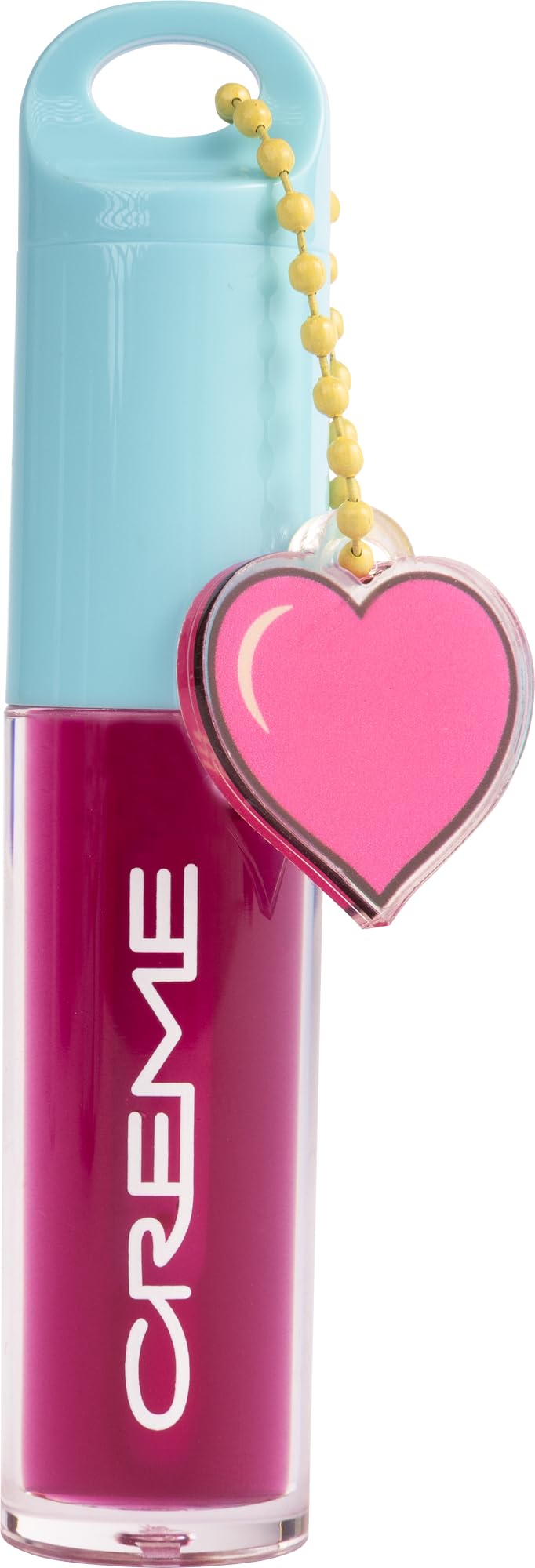 The Crème Shop Candy Glaze Tinted Lip Oil with Key Chain and Charm, Gloss Finish, Long Wear, Formulated with Jojoba Oil, Sunflower Oil to Hydrate and Plump Lips, Korean Formula (Berry Crush)