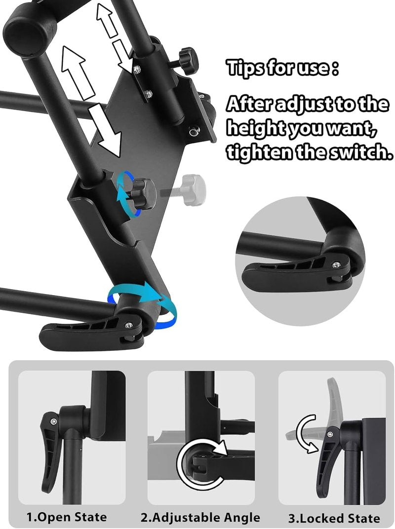 EBANKU Mattress Top Massage Kit, Adjustable Massage Headrest Face Cradle Cushion, Face Down Pillow with Massage Table Arm Rest for Bed at Home(Black)