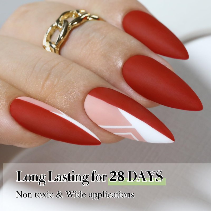 Gel Polish - Double Rhythm 15ML Iron Red | Sheer Finish for DIY Manicure at Home