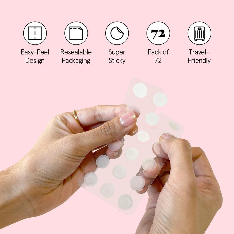 grace & stella Award Winning Pore Strip Pimple Patches for Face - Hydrocolloid Acne Patches for Shrinking Zits, Whiteheads - Spot Stickers - Dermatologist-Tested, Vegan (Invisible, 72 Count)