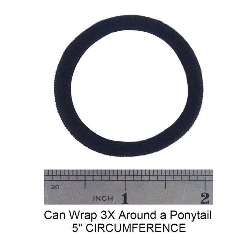 J-MEE Hair Bands - 100PCS Seamless Cotton Ponytail Holders | Durable Scrunchies for Thick Hair - Black