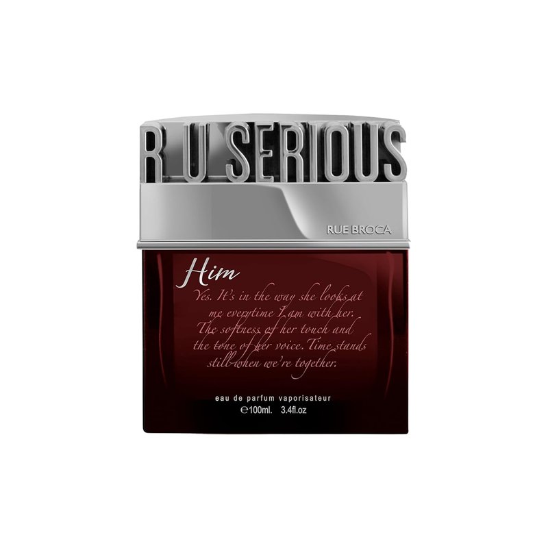 Rue Broca R U Serious Him Eau de Parfum Spray - 3.4 Fl. Oz | Aromatic & Fresh Masculine Fragrance