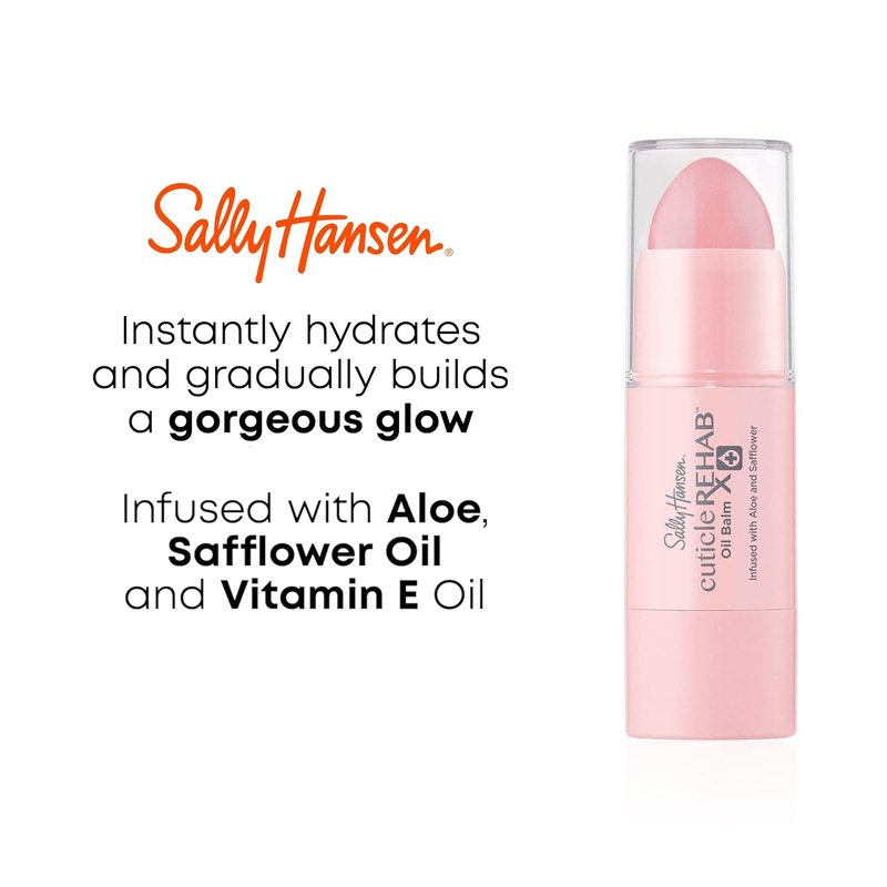 Sally Hansen Cuticle Rehab Oil Balm - Nourishing Treatment with Essential Oils & Vitamin E for Dry Nails