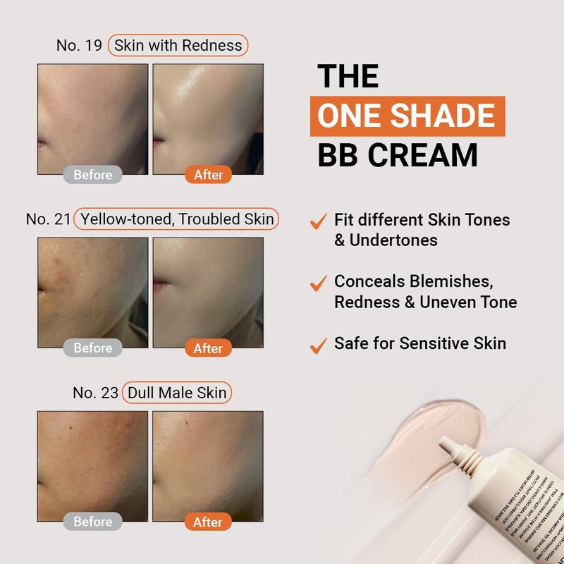 DAERA Full Coverage BB Cream Tinted Moisturizer Foundation, Flawless Glass Skin Makeup, Instant Radiance for Uneven Skin, Long Lasting Lightweight Hydrating, Self Adjusting Shade (Neutral), 1.35 fl oz