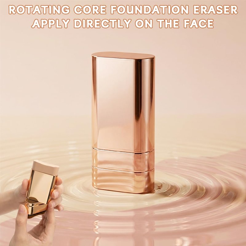 Hanae Korea Foundation Stick, Dual-Ended Concealer Foundation Stick with Brush, Luminous 3-in-1 Makeup Stick, Lightweight Full Coverage, Brightening & Long-Lasting, 2 Pack (Natural)