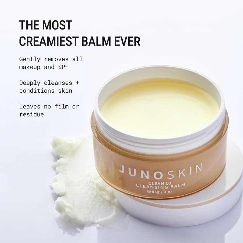 JUNO & Co. Clean 10 Cleansing Balm - Gentle Makeup Remover with 10 Natural Ingredients | 85g / 3.0oz