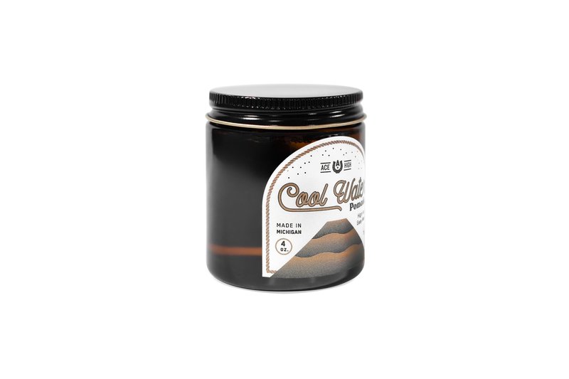 ace high Cool Water Gel Pomade, High Hold, Medium Finish, Natural Shine, Water Based, Hand Crafted, 4oz