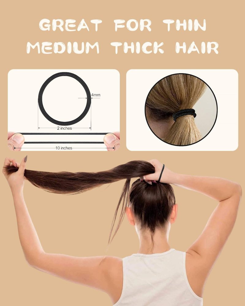 Hair Bun Maker for Kids & Women - Create Stylish Buns & Updos | 4 Black Donut Socks, Hair Wax Stick, Elastic Bands & Pins