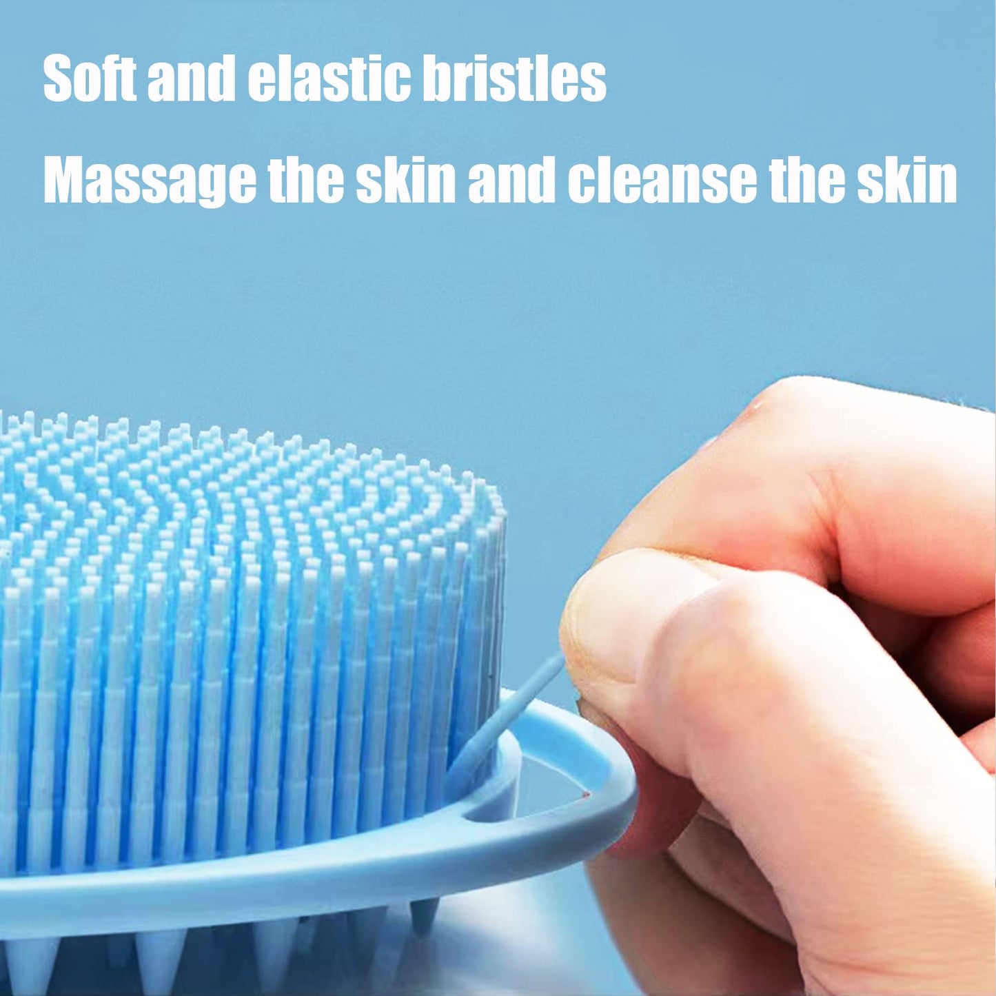 Soft Exfoliating Body Bath Shower Scrubber - Silicone Body Brush, 3 Pack for Kids and Adults with All Kinds of Skin