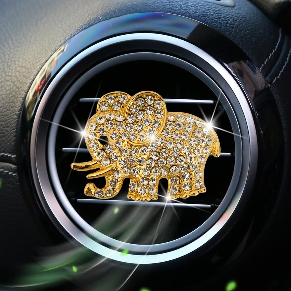 2 Car Vent Clips with Crystal Rhinestone Car Fresheners Air Conditioner Vent Decor for Interior Accessories Cute Air Clips for Diffuser