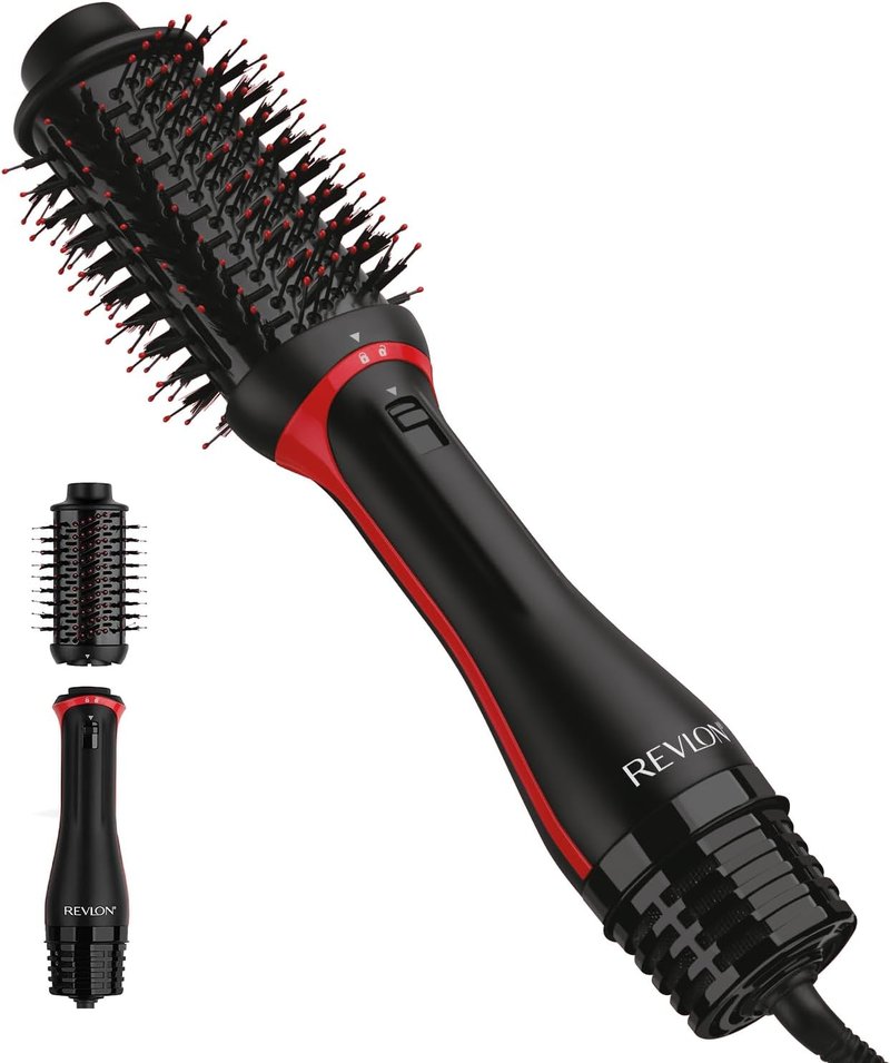 REVLON One Step Volumizer Plus Hair Dryer & Styler - Fast Salon-Style Blowouts, Travel-Friendly (Black)