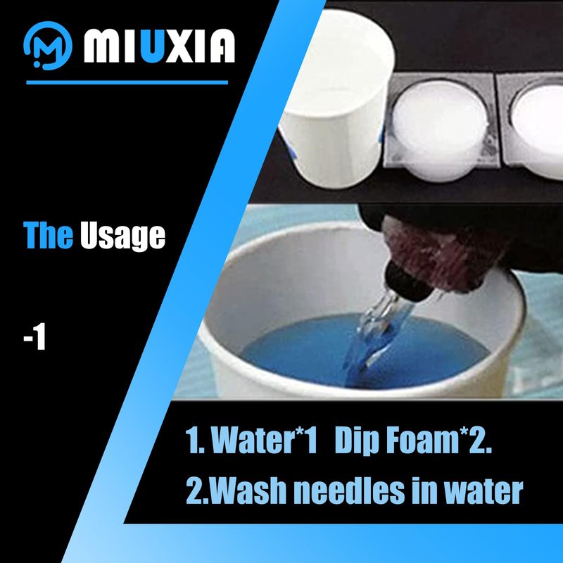MIUXIA Dip Foam - 24Pcs Dip Cups Rinse Caps Tip Rinse Dip Clean Professional Cartridge Dip Foam Cleaning…