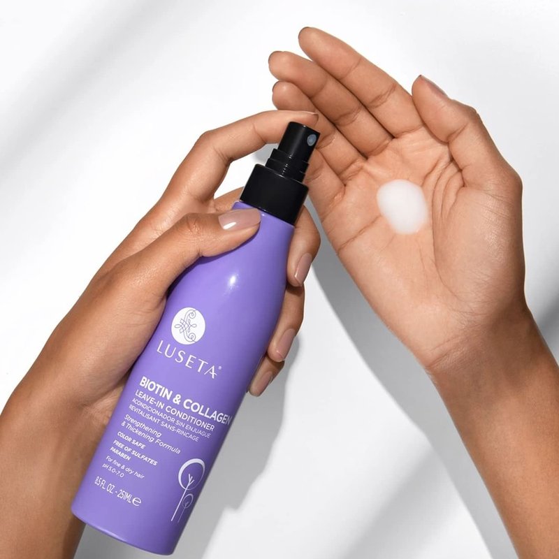 Luseta Biotin Leave in Conditioner for Dry Damaged Hair, Natural Thickening Volume Conditioner for Thinning Hair,8.5 Fl Oz, Hair Detangler Spray for Women and Men