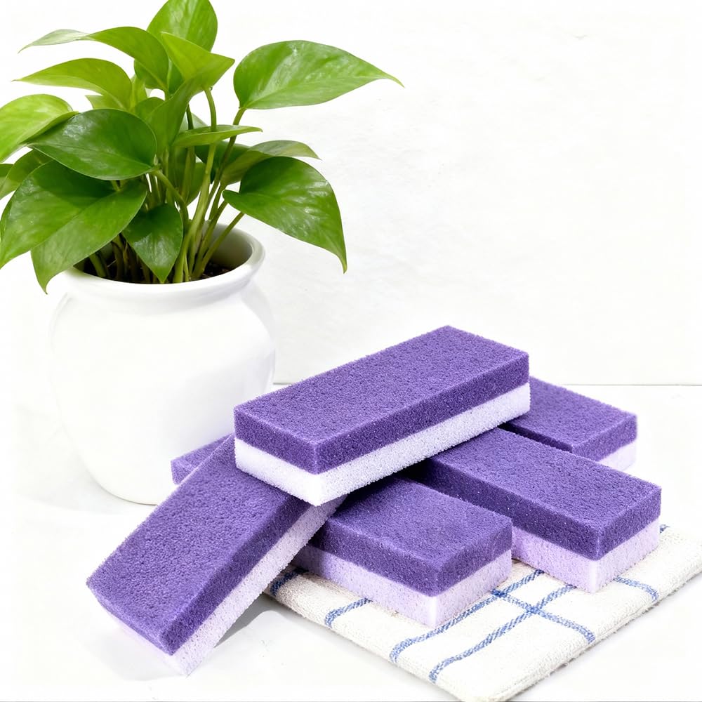 WINDAWNKE 6 Pack Foot Pumice Stone for Feet Callus and Foot Scrubber Dead Skin Remover (Purple)