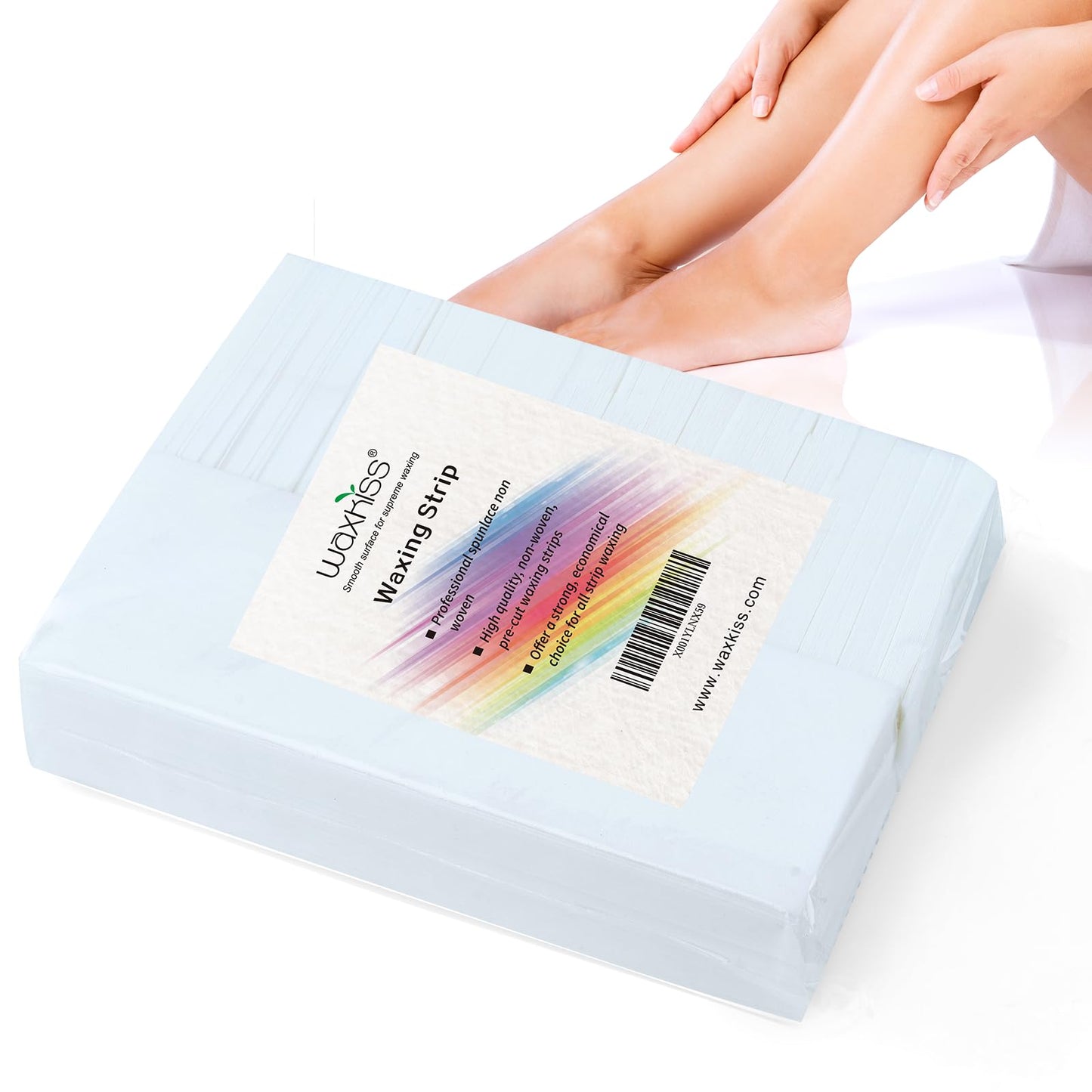 Waxkiss Beauty Non Woven Body and Facial Wax Strips Large Hair Removal Epilating Strips