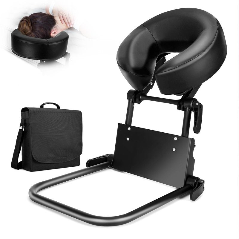 Nzxwrhb Home Use Sleeping Mattress Top Massage Kit-Adjustable Headrest for Bed Face Down Pillow Cradle After Eye Surgery-Turn Your Bed into a Massage Table (Black)