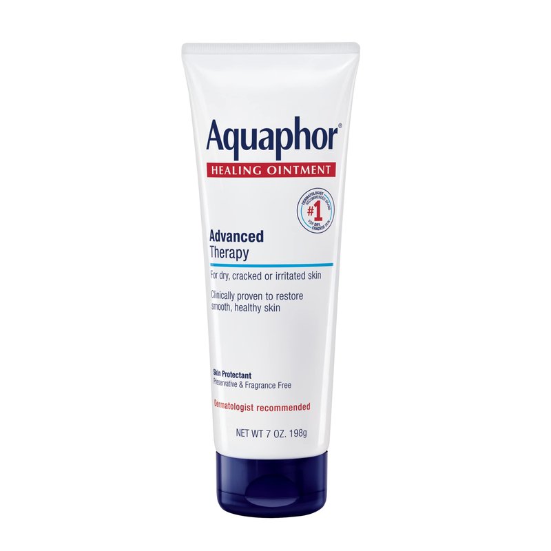 Aquaphor Healing Ointment Advanced Therapy Skin Protectant, Dry Skin Body Moisturizer, 7 Oz Tube (Pack of 12)