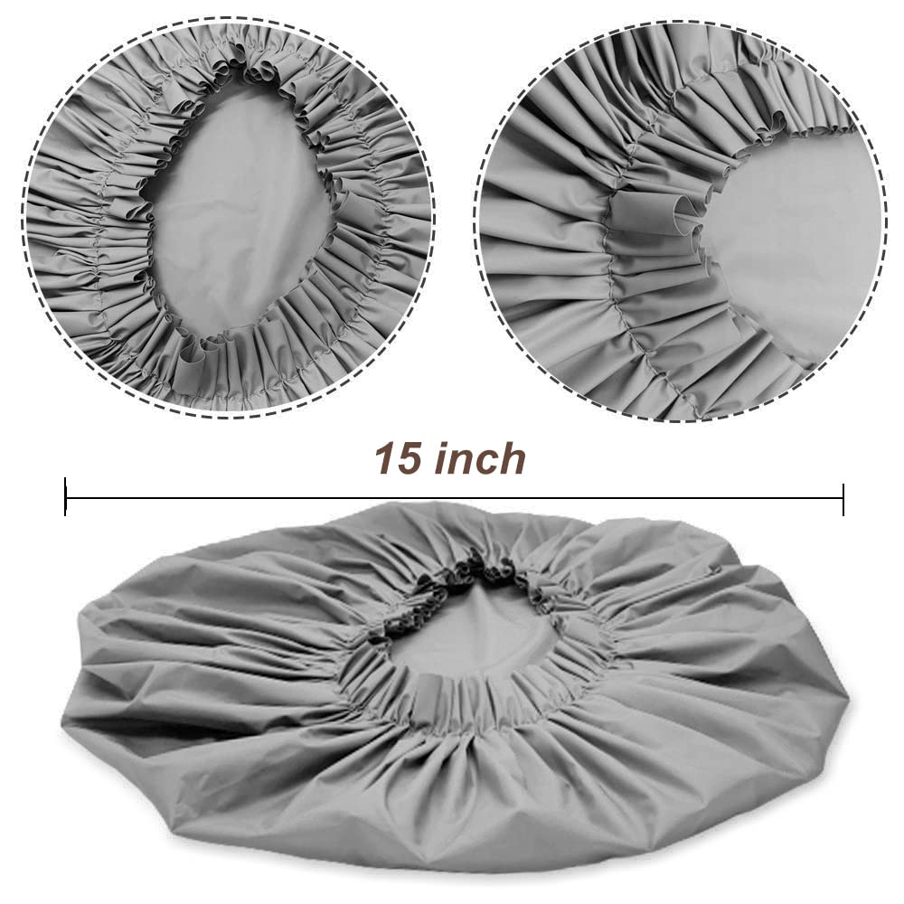 ELEBOX 4 Pack Premium Collection Super Jumbo Shower Cap Extra Large Shower Caps for Braids Shower Bonnets Women Waterproof Hair Caps for Spa Salon Shower Hat (X-Large, Black,Black,Blue,Gray)
