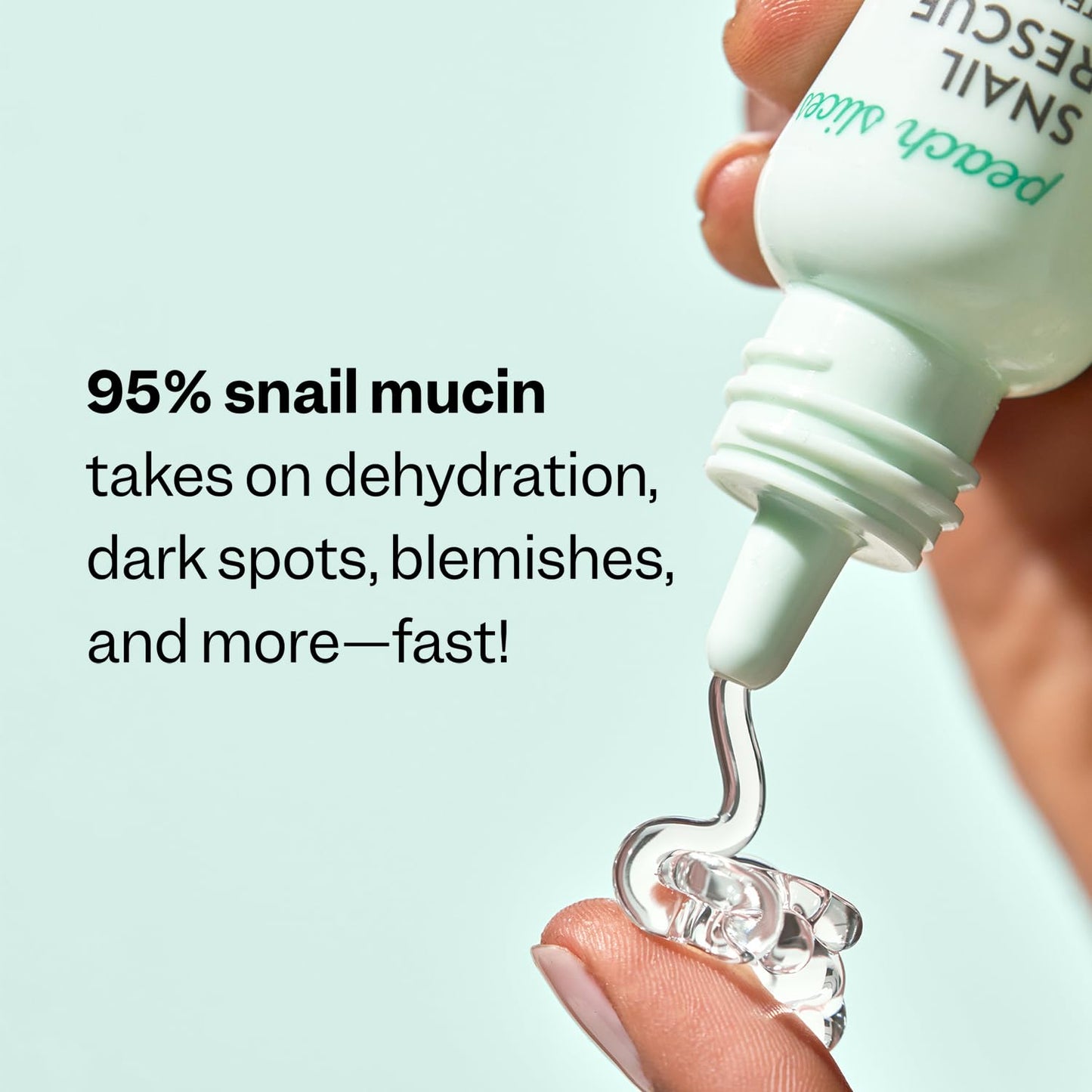Peach Slices - Snail Rescue Intensive Serum (1.01 oz) - 95% Snail Mucin Concentrate - Reset, Renew & Smooth - Birch Juice, Hyaluronic Acid & Cica - Clean & Cruelty Free - Korean Skin Care & Beauty