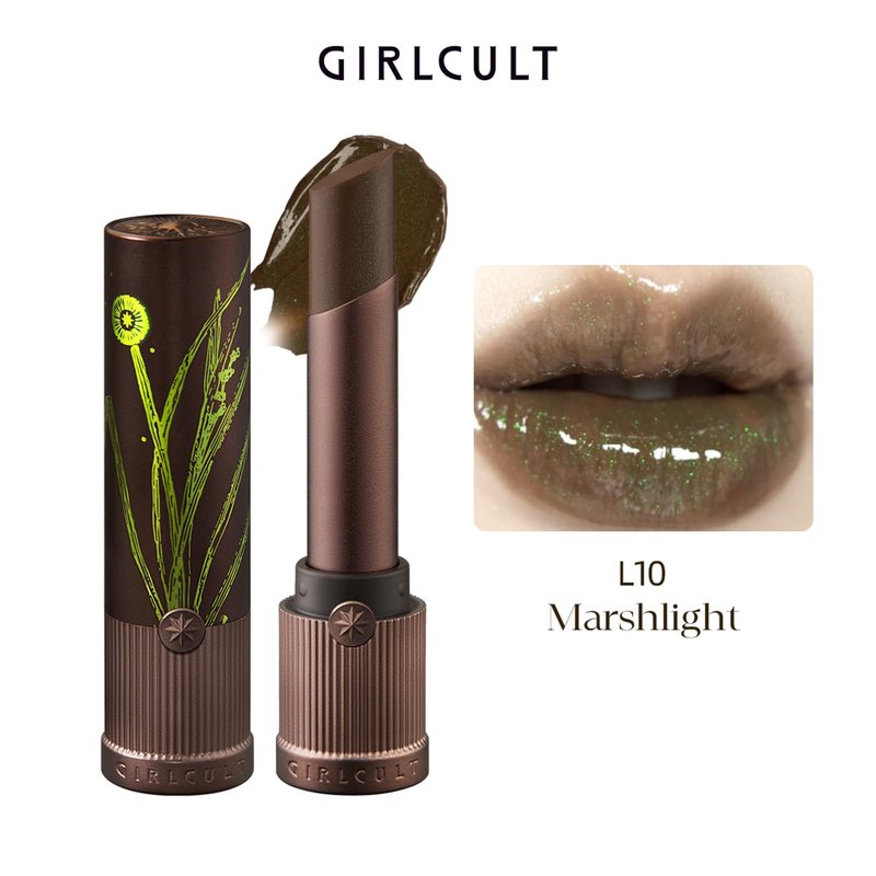 GIRLCULT Hydrating Glossy Lipstick – Sheer Buildable Tinted Lip Balm, Non Sticky Glossy Lip Oil Balm with Glass Shine Finish for Smooth, Moisturized Lips (L10)