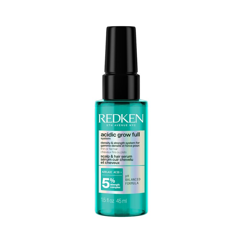 Redken Acidic Grow Full System Scalp & Hair Serum - Lightweight Leave-In Treatment for Rebalanced, Healthy-Looking Scalp and Fuller, Thicker Hair, With Azelaic Acid, 1.5 Fl Oz