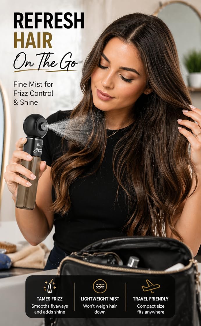 Stylecraft Studio Cordless Mini Nano Mister - High-Pressure Atomization | USB-C Rechargeable for Barbers & Home Use