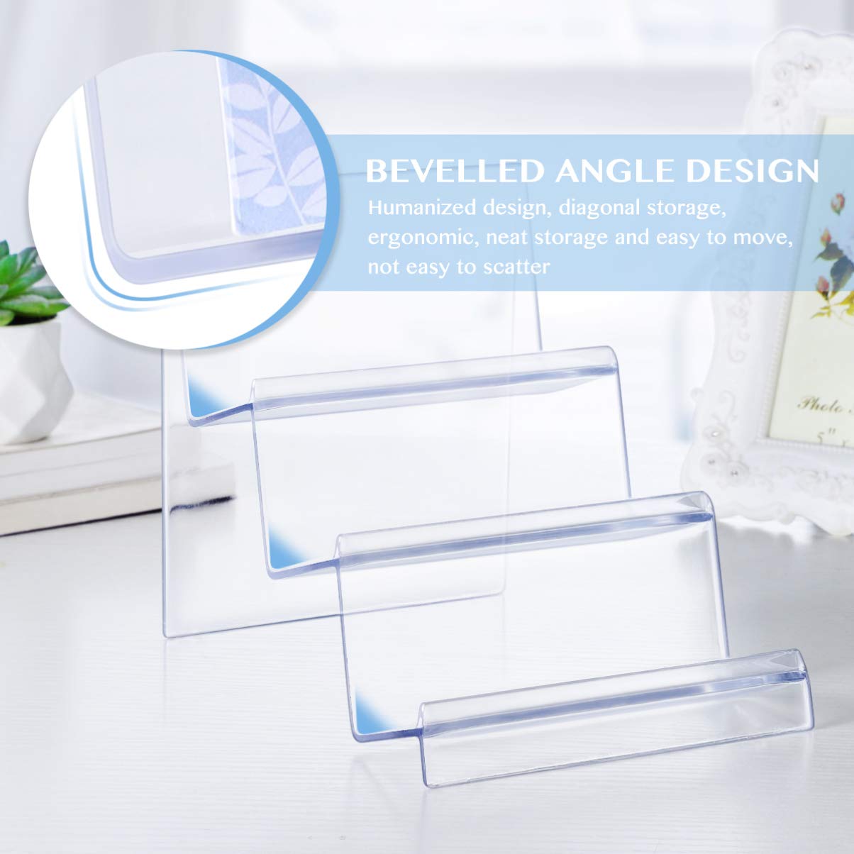 TOPBATHY 3-Tier Wallet Display Stand, Clear Acrylic Purse Stands for Display, Tiered Organizer Holder for Perfume Jewelry Figure Vendor Counter