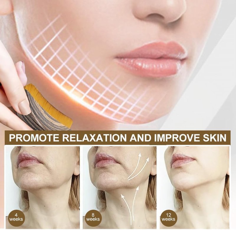 Skiennix Lymphatic Contour Face Brush - Dry Brushing Massager for Chin & Jawline Sculpting (1 PCS)