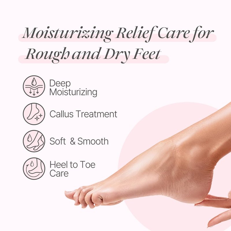 koelf Rose Petal Satin Foot Mask (5pairs) - Korean Skin Care, Intensive Nourishing Socks, Rose Scented Foot Repair Masks with Peptide, Collagen, Shea Butter, Urea for Smooth Feet, Foot Treatment