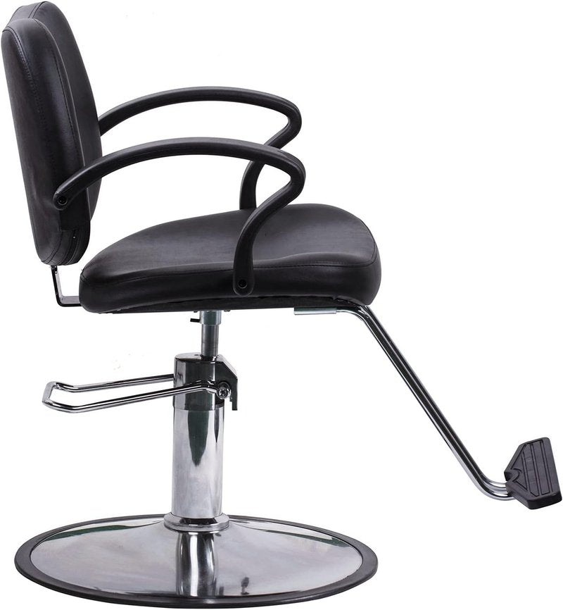 Classic Hydraulic Barber Chair - Professional Styling Chair for Salon & Spa | Adjustable Height, Black