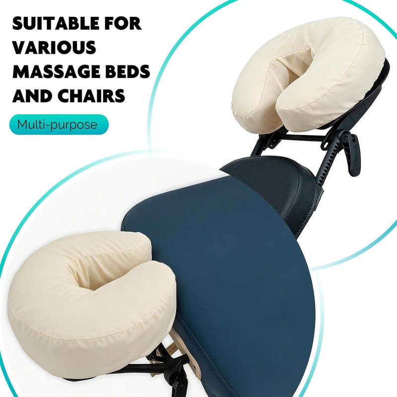 Reusable Microfiber Massage Face Rest Covers - Extra Soft & Fitted for Massage Tables | Cozy Cradle Covers