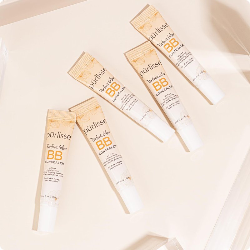 Pūrlisse Perfect Glow BB Cream Concealer - Hydrating Oil-Free Under Eye Concealer with Jasmine & Goji - Fair (0.34 oz)